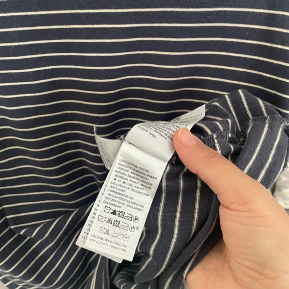 Levi's Navy and White Striped Short Sleeve Tee - Picture 5 of 5